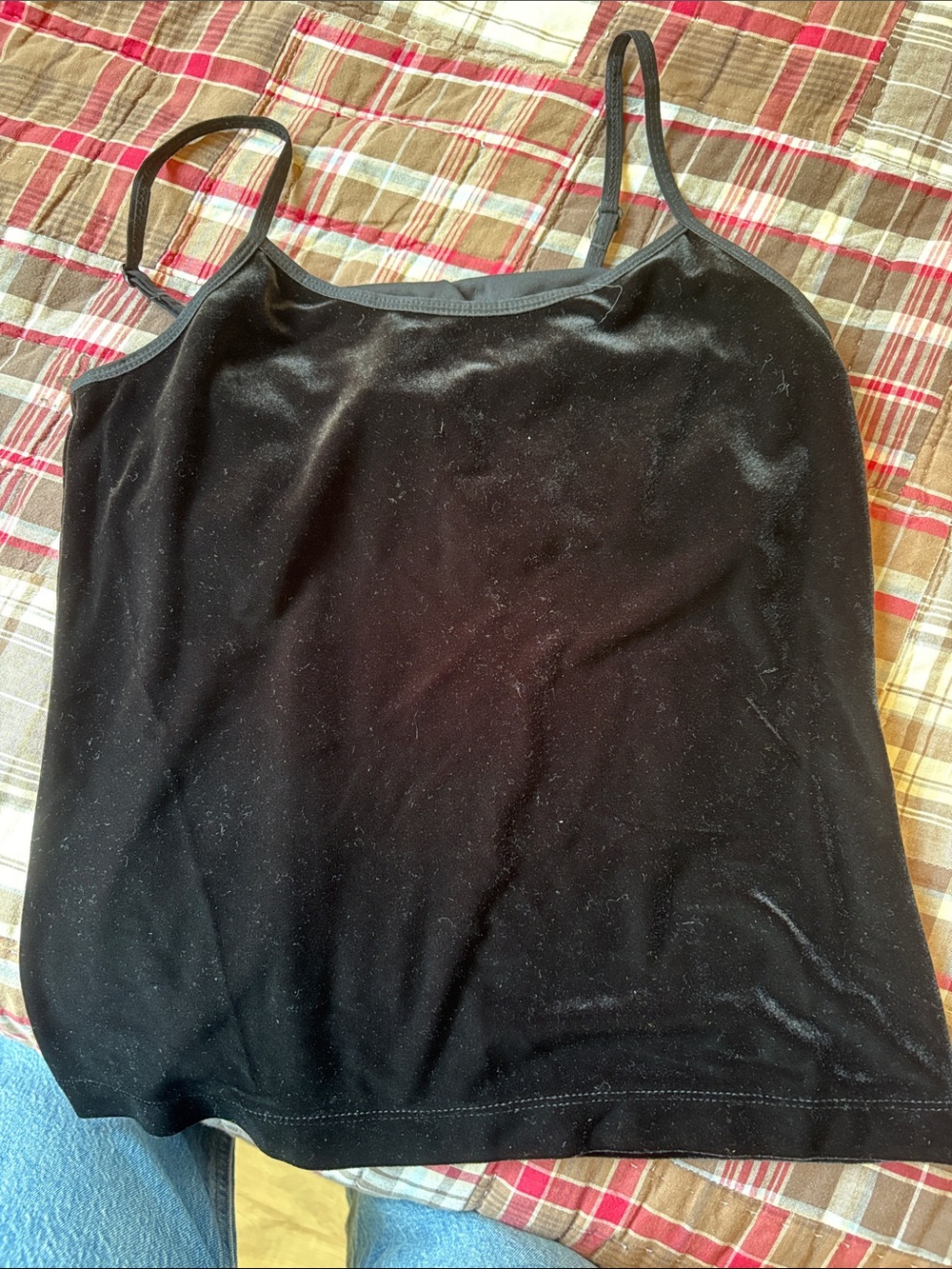 Chico's Black Velvet Spaghetti-Strap Cami